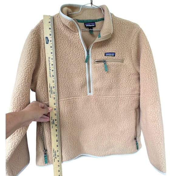 Patagonia Women's Size XL Retro Pile 1/4-Zip Tan Camel Pullover Fleece Jacket - Picture 9 of 10